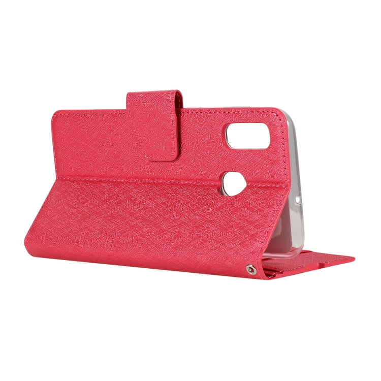 For Galaxy A10s Silk Texture Horizontal Flip Leather Case with Holder & Card Slots & Wallet & Photo Frame