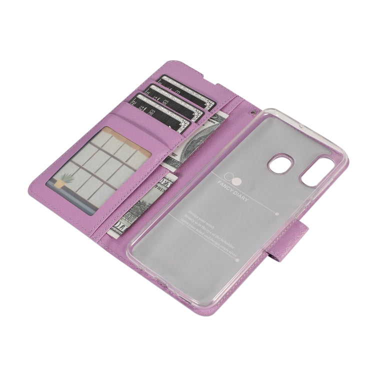 For Galaxy A10s Silk Texture Horizontal Flip Leather Case with Holder & Card Slots & Wallet & Photo Frame