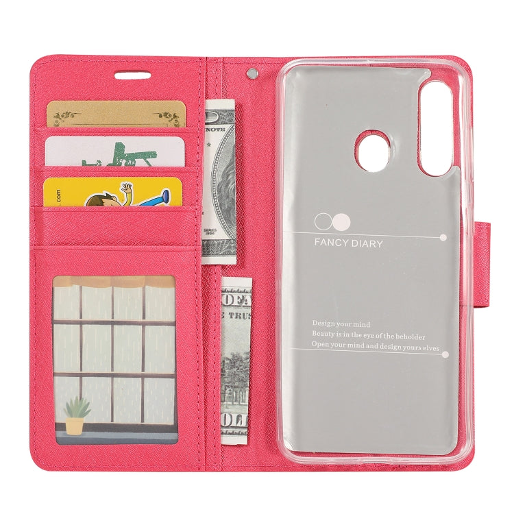 For Galaxy A20s Silk Texture Horizontal Flip Leather Case with Holder & Card Slots & Wallet & Photo Frame