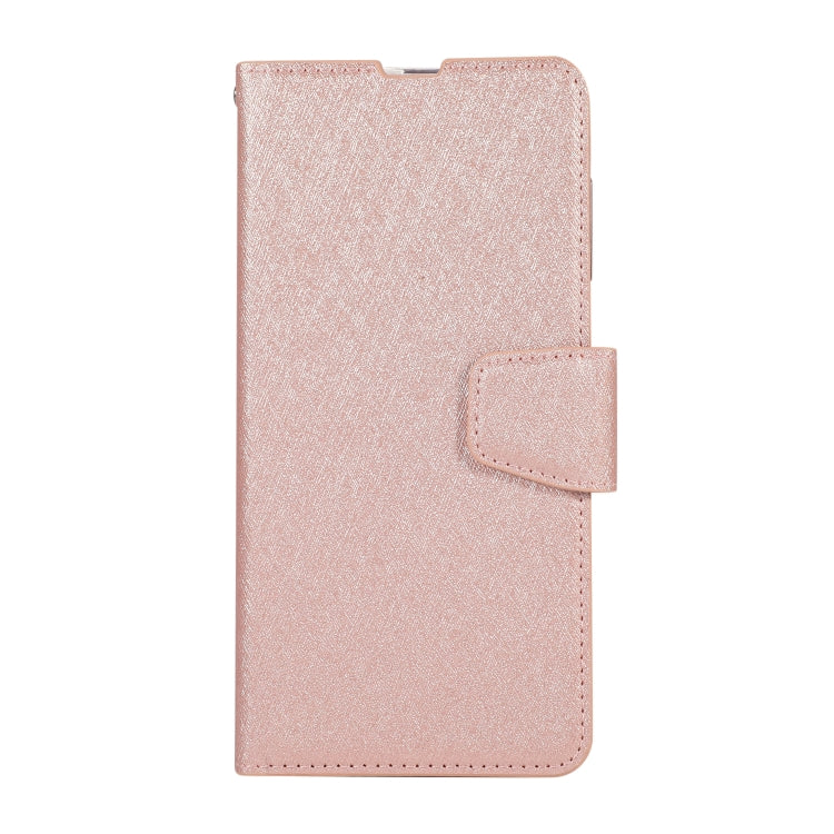 For Galaxy A20s Silk Texture Horizontal Flip Leather Case with Holder & Card Slots & Wallet & Photo Frame