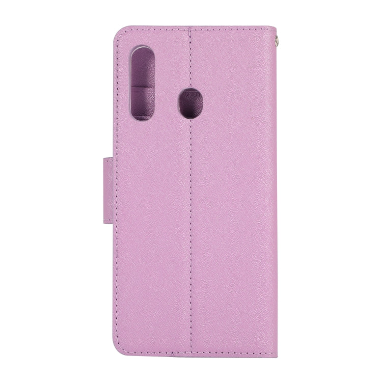 For Galaxy A20s Silk Texture Horizontal Flip Leather Case with Holder & Card Slots & Wallet & Photo Frame