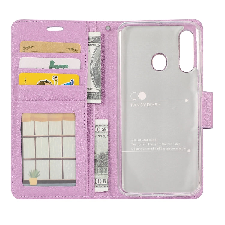 For Galaxy A20s Silk Texture Horizontal Flip Leather Case with Holder & Card Slots & Wallet & Photo Frame