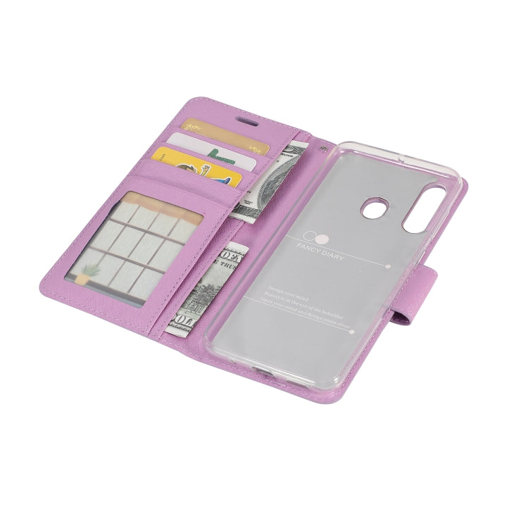 For Galaxy A20s Silk Texture Horizontal Flip Leather Case with Holder & Card Slots & Wallet & Photo Frame
