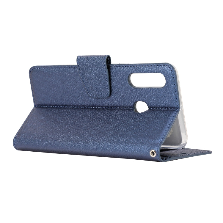 For Galaxy A20s Silk Texture Horizontal Flip Leather Case with Holder & Card Slots & Wallet & Photo Frame