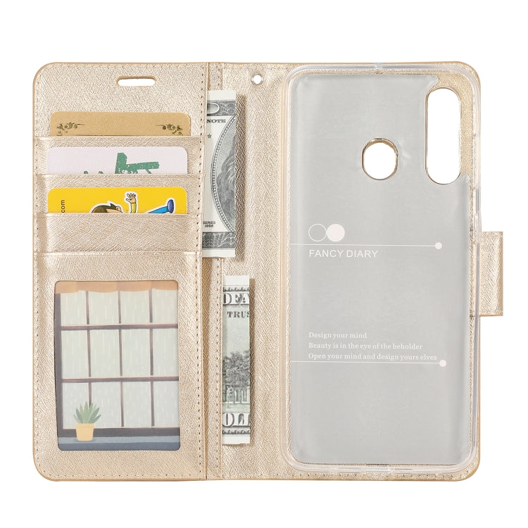 For Galaxy A20s Silk Texture Horizontal Flip Leather Case with Holder & Card Slots & Wallet & Photo Frame