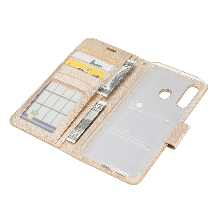 For Galaxy A20s Silk Texture Horizontal Flip Leather Case with Holder & Card Slots & Wallet & Photo Frame