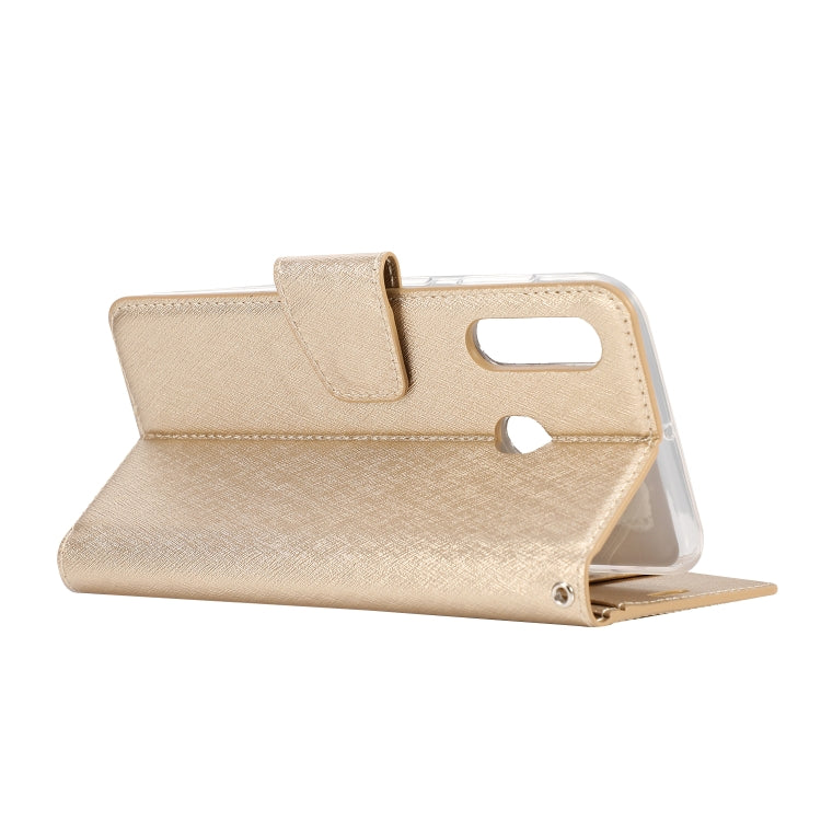 For Galaxy A20s Silk Texture Horizontal Flip Leather Case with Holder & Card Slots & Wallet & Photo Frame