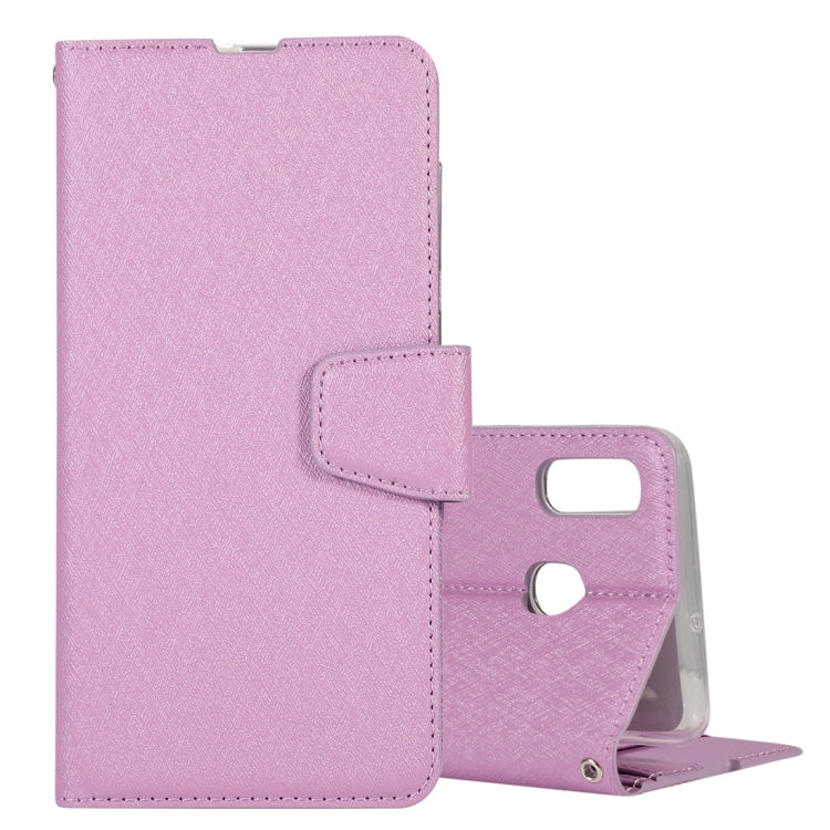For Galaxy A40s & M30 Silk Texture Horizontal Flip Leather Case with Holder & Card Slots & Wallet & Photo Frame