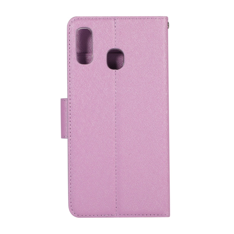 For Galaxy A40s & M30 Silk Texture Horizontal Flip Leather Case with Holder & Card Slots & Wallet & Photo Frame