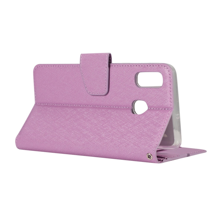 For Galaxy A40s & M30 Silk Texture Horizontal Flip Leather Case with Holder & Card Slots & Wallet & Photo Frame