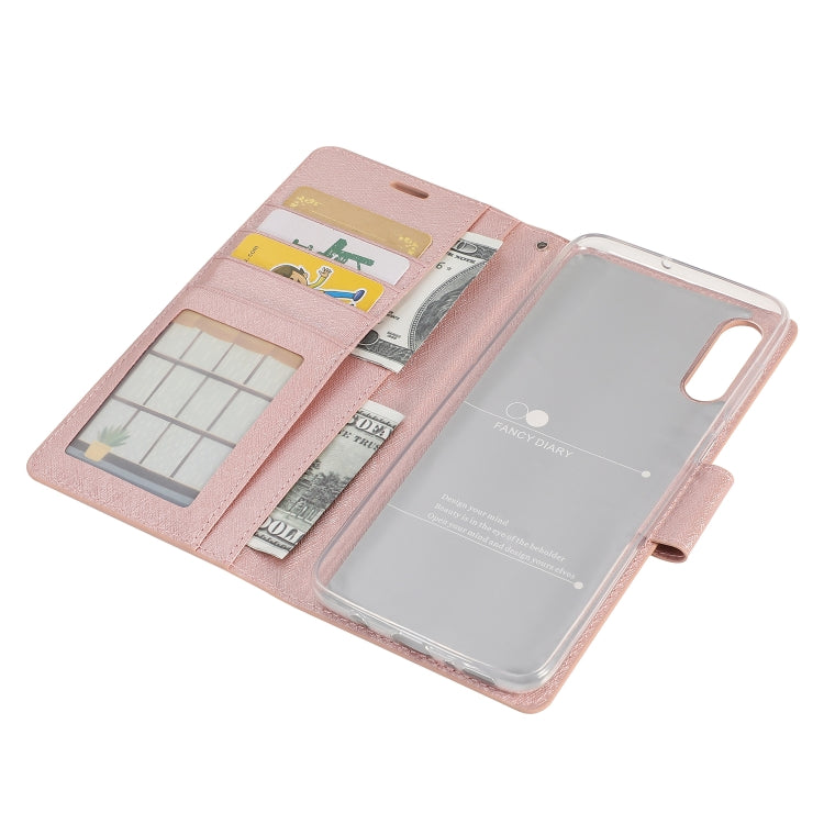 For Galaxy A50s & A50 & A30 Silk Texture Horizontal Flip Leather Case with Holder & Card Slots & Wallet & Photo Frame
