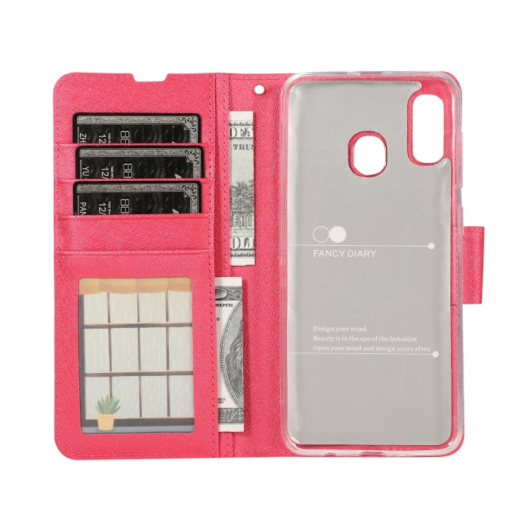 For Galaxy M30s Silk Texture Horizontal Flip Leather Case with Holder & Card Slots & Wallet & Photo Frame