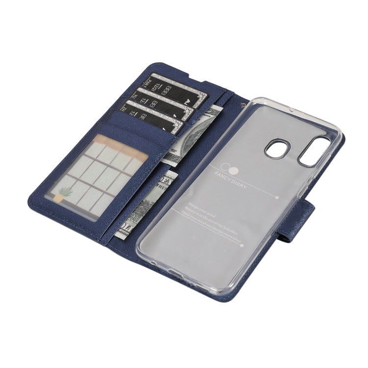 For Galaxy M30s Silk Texture Horizontal Flip Leather Case with Holder & Card Slots & Wallet & Photo Frame