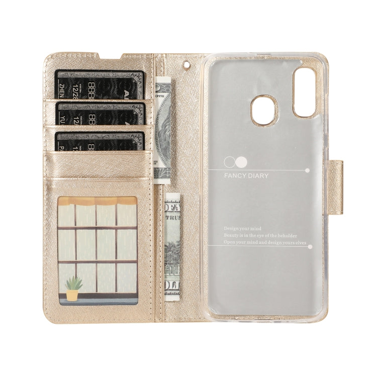 For Galaxy M30s Silk Texture Horizontal Flip Leather Case with Holder & Card Slots & Wallet & Photo Frame