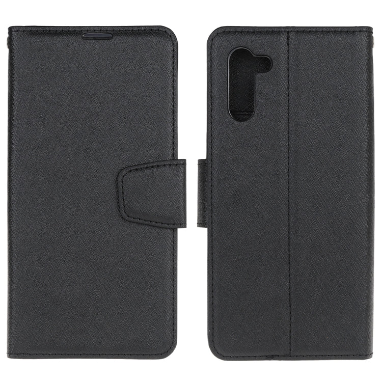 For Galaxy Note 10 Silk Texture Horizontal Flip Leather Case with Holder & Card Slots & Wallet & Photo Frame
