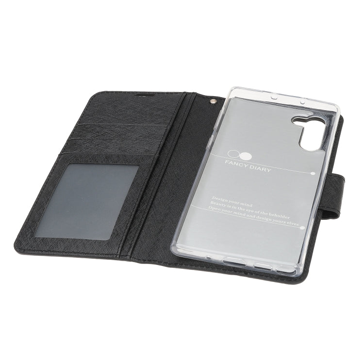 For Galaxy Note 10 Silk Texture Horizontal Flip Leather Case with Holder & Card Slots & Wallet & Photo Frame