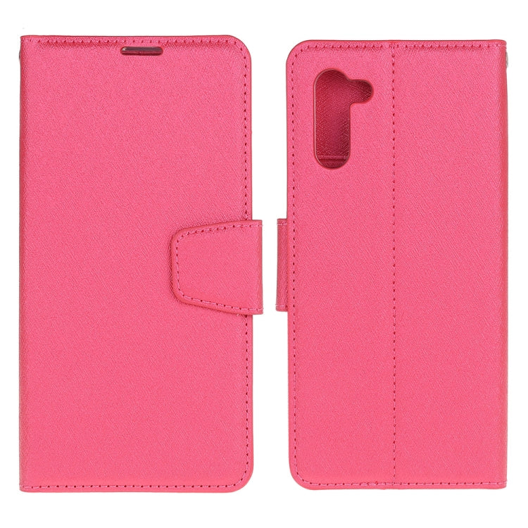 For Galaxy Note 10 Silk Texture Horizontal Flip Leather Case with Holder & Card Slots & Wallet & Photo Frame