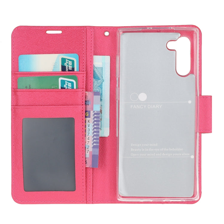 For Galaxy Note 10 Silk Texture Horizontal Flip Leather Case with Holder & Card Slots & Wallet & Photo Frame