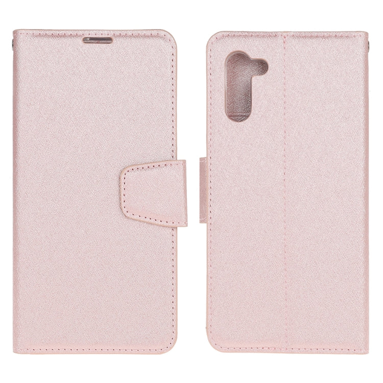 For Galaxy Note 10 Silk Texture Horizontal Flip Leather Case with Holder & Card Slots & Wallet & Photo Frame
