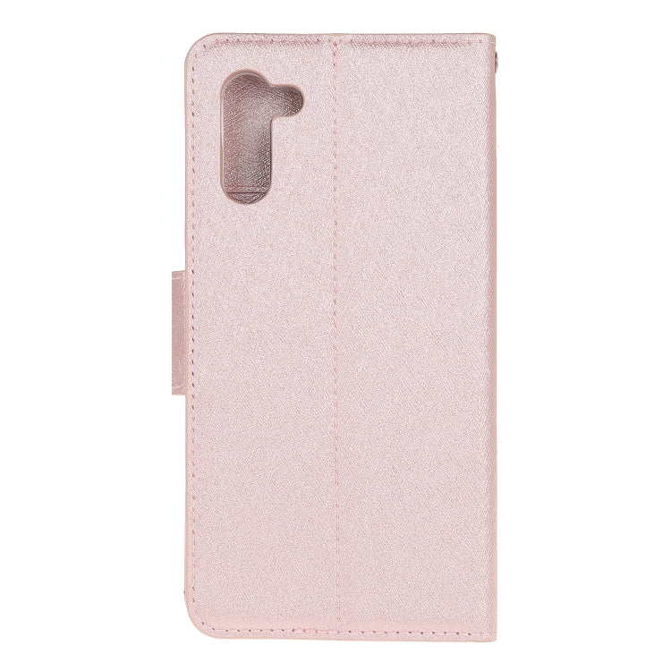 For Galaxy Note 10 Silk Texture Horizontal Flip Leather Case with Holder & Card Slots & Wallet & Photo Frame