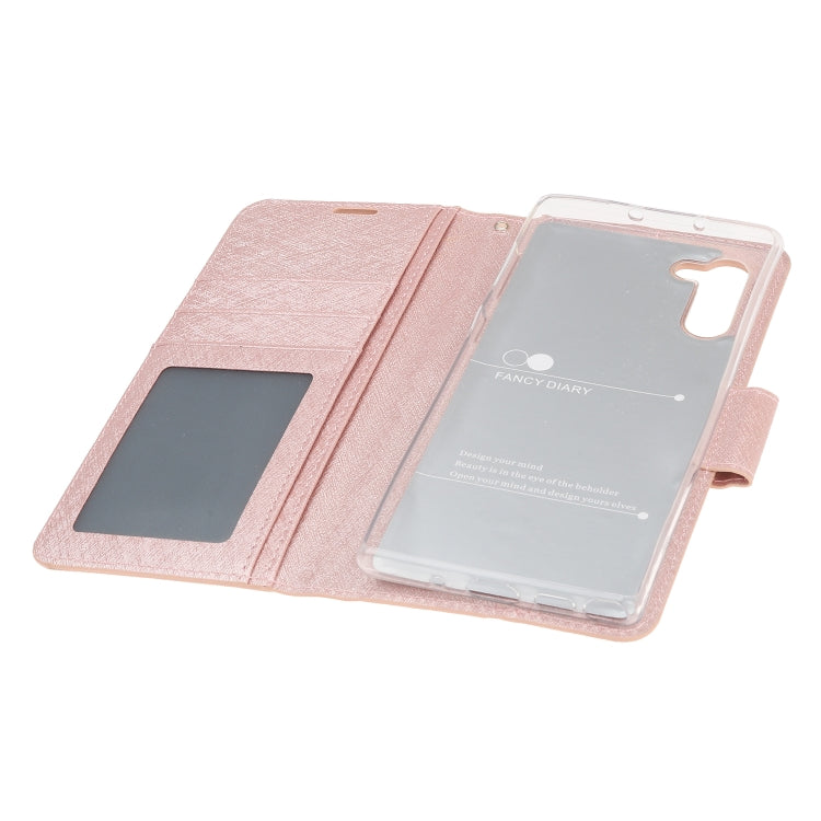 For Galaxy Note 10 Silk Texture Horizontal Flip Leather Case with Holder & Card Slots & Wallet & Photo Frame