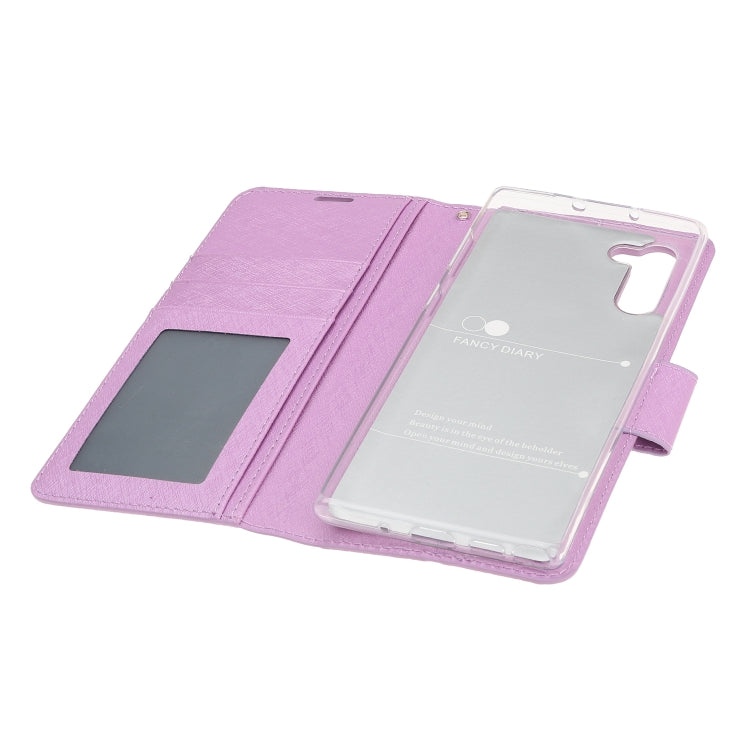 For Galaxy Note 10 Silk Texture Horizontal Flip Leather Case with Holder & Card Slots & Wallet & Photo Frame