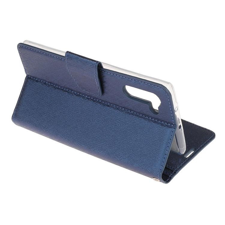 For Galaxy Note 10 Silk Texture Horizontal Flip Leather Case with Holder & Card Slots & Wallet & Photo Frame
