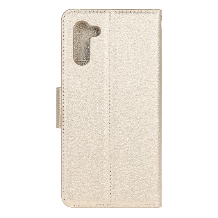 For Galaxy Note 10 Silk Texture Horizontal Flip Leather Case with Holder & Card Slots & Wallet & Photo Frame
