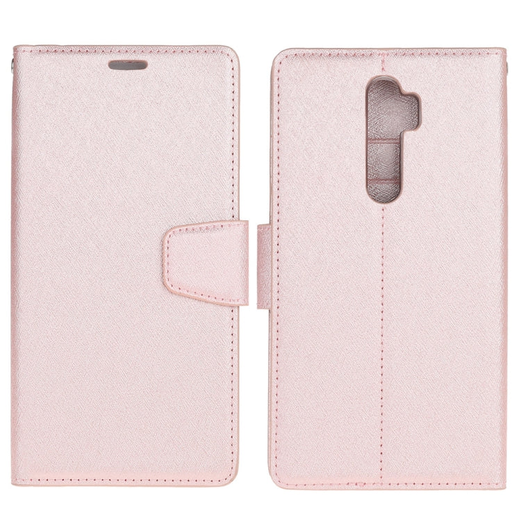 For OPPO A9 (2020) Silk Texture Horizontal Flip Leather Case with Holder & Card Slots & Wallet & Photo Frame