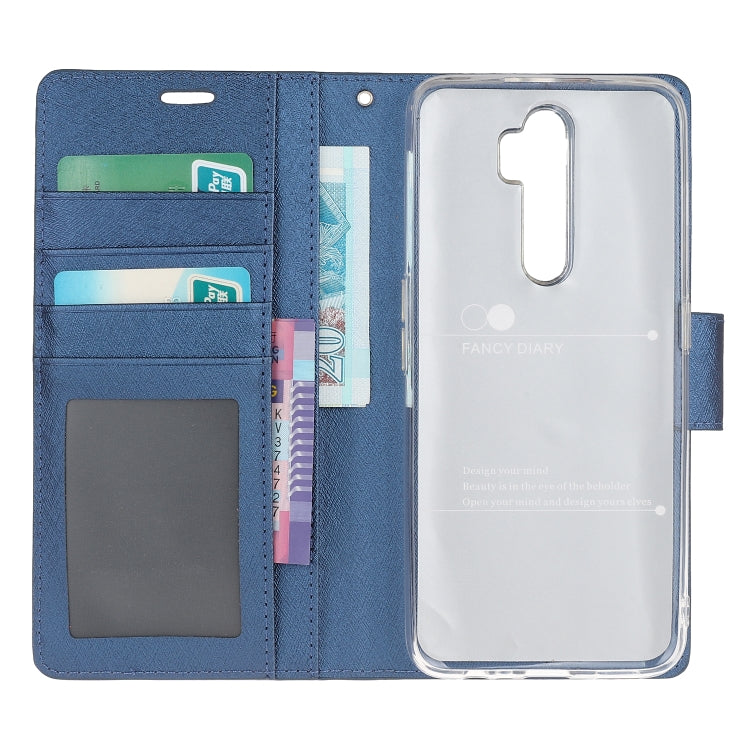 For OPPO A9 (2020) Silk Texture Horizontal Flip Leather Case with Holder & Card Slots & Wallet & Photo Frame