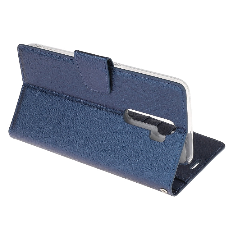 For OPPO A9 (2020) Silk Texture Horizontal Flip Leather Case with Holder & Card Slots & Wallet & Photo Frame