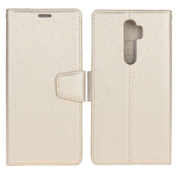 For OPPO A9 (2020) Silk Texture Horizontal Flip Leather Case with Holder & Card Slots & Wallet & Photo Frame