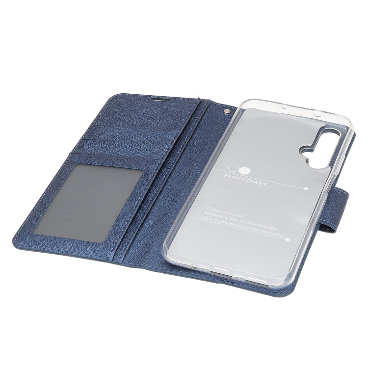 For Huawei Nova 5T & Honor 20S Silk Texture Horizontal Flip Leather Case with Holder & Card Slots & Wallet & Photo Frame