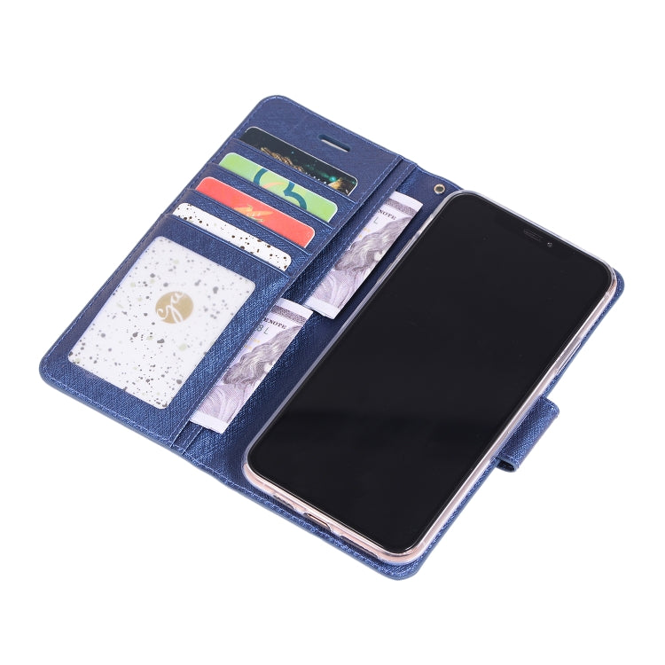 For iPhone 11 Silk Texture Horizontal Flip Leather Case with Holder & Card Slots & Wallet & Photo Frame