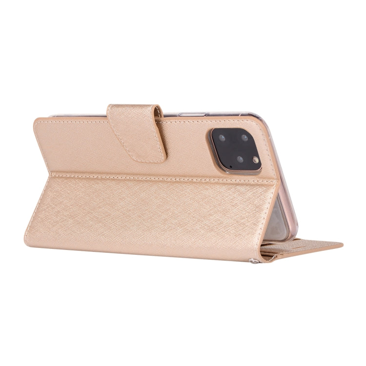 For iPhone 11 Silk Texture Horizontal Flip Leather Case with Holder & Card Slots & Wallet & Photo Frame