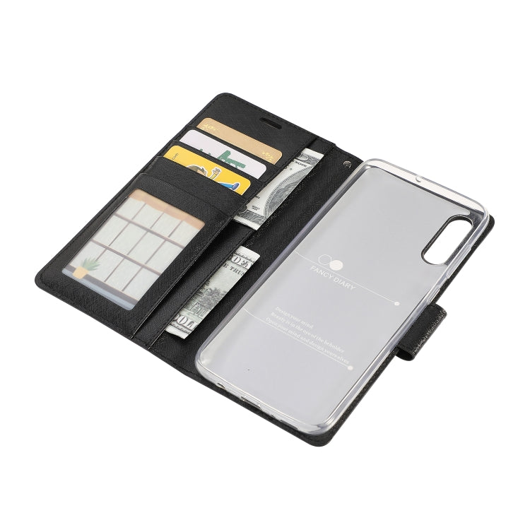 For Galaxy A70s Silk Texture Horizontal Flip Leather Case with Holder & Card Slots & Wallet & Photo Frame