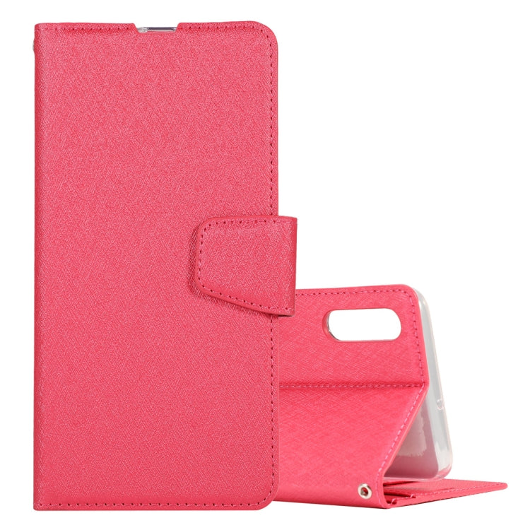 For Galaxy A70s Silk Texture Horizontal Flip Leather Case with Holder & Card Slots & Wallet & Photo Frame