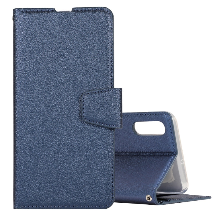 For Galaxy A70s Silk Texture Horizontal Flip Leather Case with Holder & Card Slots & Wallet & Photo Frame