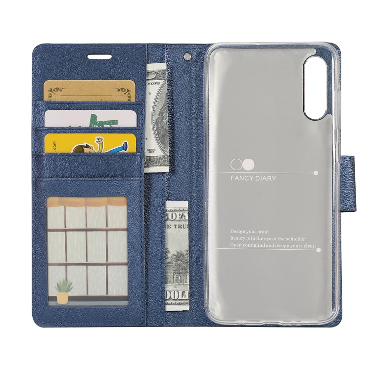 For Galaxy A70s Silk Texture Horizontal Flip Leather Case with Holder & Card Slots & Wallet & Photo Frame