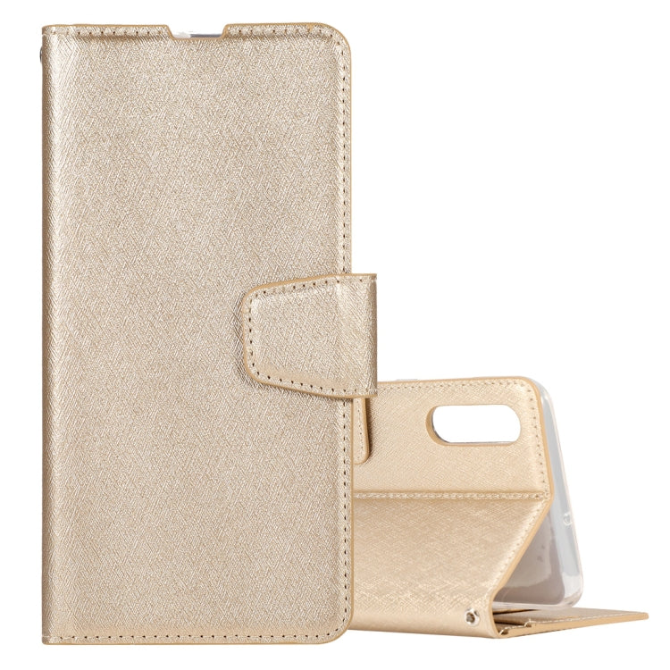 For Galaxy A70s Silk Texture Horizontal Flip Leather Case with Holder & Card Slots & Wallet & Photo Frame