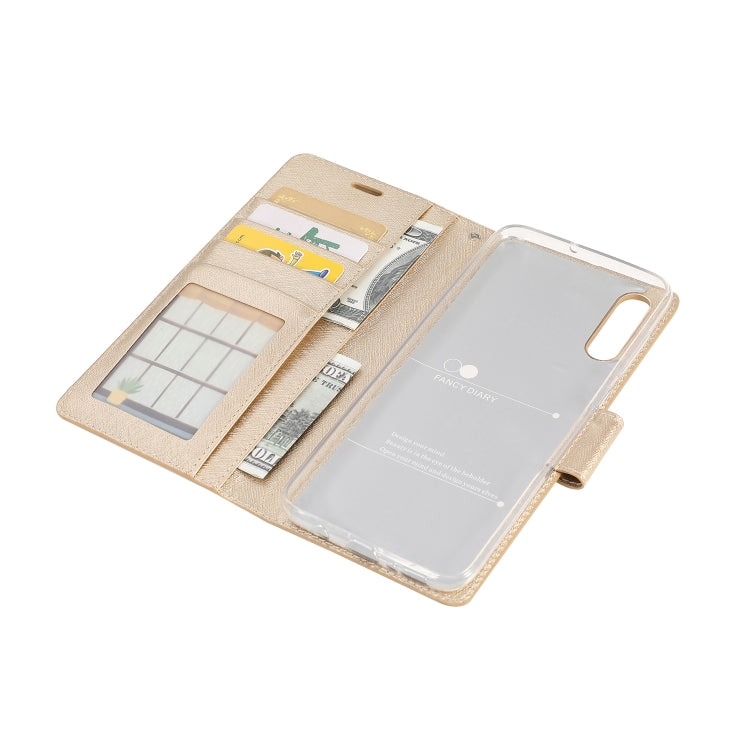 For Galaxy A70s Silk Texture Horizontal Flip Leather Case with Holder & Card Slots & Wallet & Photo Frame