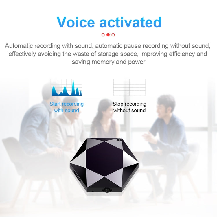 M6 Intelligent Voice Control Noise Reduction Recorder Pendant, Capacity:16GB