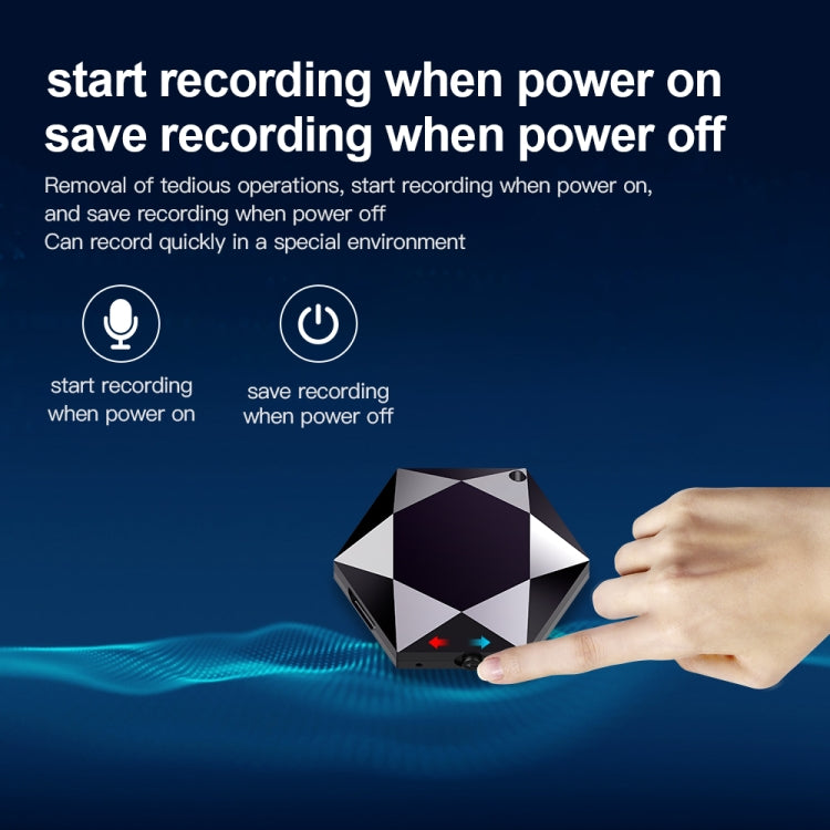 M6 Intelligent Voice Control Noise Reduction Recorder Pendant, Capacity:16GB