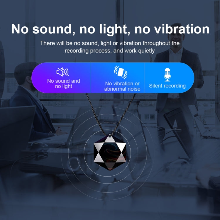 M6 Intelligent Voice Control Noise Reduction Recorder Pendant, Capacity:16GB