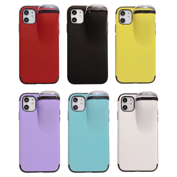 For iPhone 11 PC + TPU Shockproof Protective Back Case With AirPods Storage Box