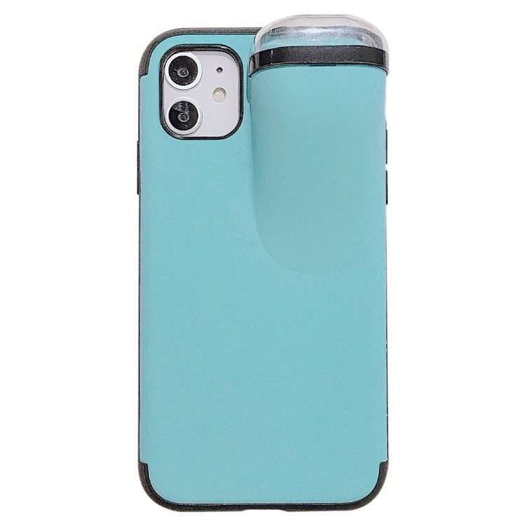 For iPhone 11 PC + TPU Shockproof Protective Back Case With AirPods Storage Box