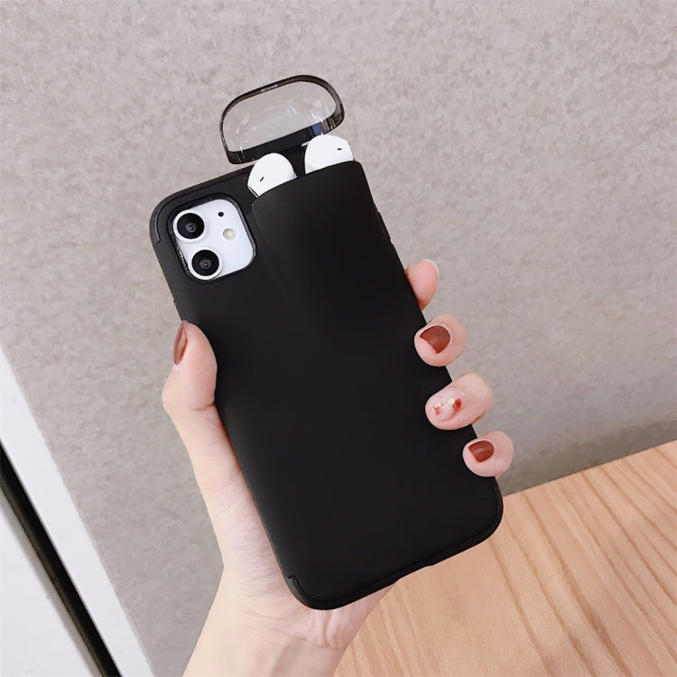 For iPhone 11 Pro PC + TPU Shockproof Protective Back Case With AirPods Storage Box