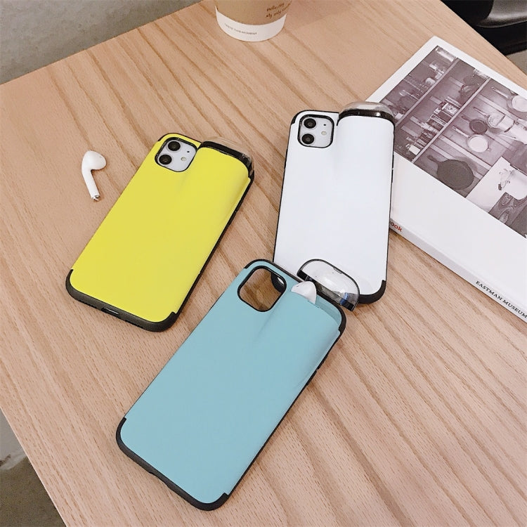 For iPhone 11 Pro PC + TPU Shockproof Protective Back Case With AirPods Storage Box