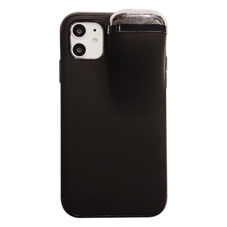 For iPhone 11 Pro Max PC + TPU Shockproof Protective Back Case With AirPods Storage Box