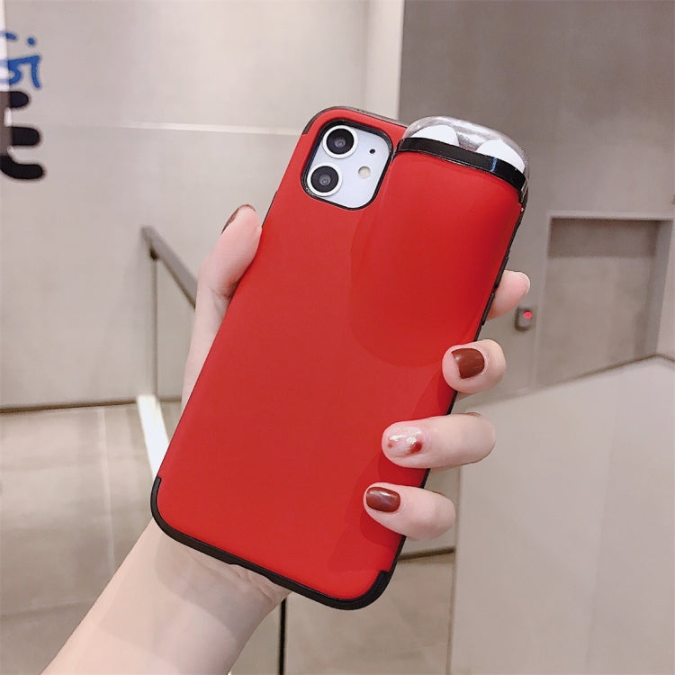 For iPhone 11 Pro Max PC + TPU Shockproof Protective Back Case With AirPods Storage Box